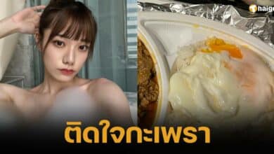 AV actress Rena Miyashita likes the menu minced pork and fried egg with basil rice (1)