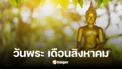 ปฏิทินวันพระ เดือนสิงหาคม 2567 วันมงคล เข้าวัดทำบุญตามประเพณีไทย