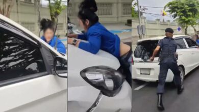 กระโดดเกาะหน้ารถ แยกวชิระ