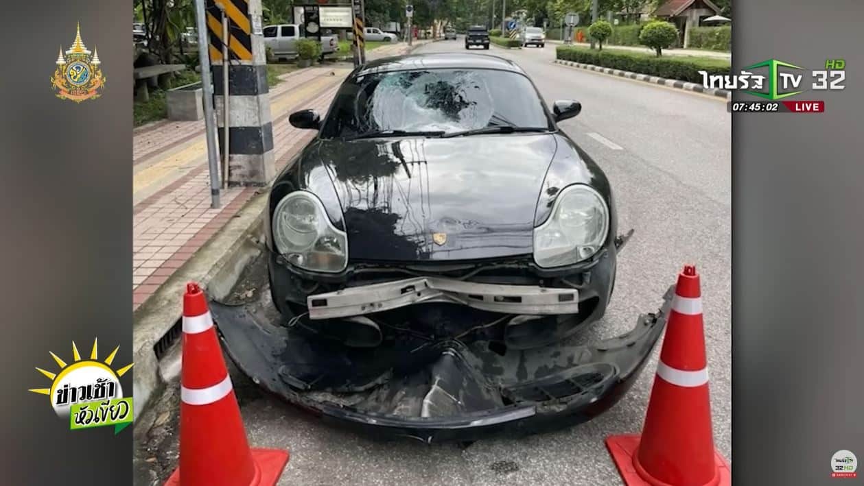 รถยนต์ปอร์เช่คันที่เกิดเหตุ