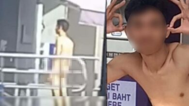 ชายแก้ผ้าหน้าธนาคาร ท่าทราย นนทุรี