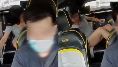 ดราม่า ผู้โดยสารสาวนอนราบเบาะหลัง