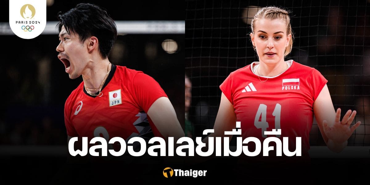 ผลวอลเลย์บอล โอลิมปิก 2024 ประจำวันที่ 31 กรกฎาคม