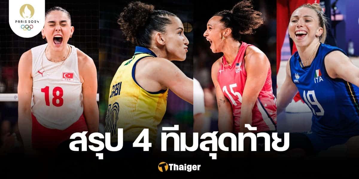 4 ทีมสุดท้าย วอลเลย์บอลหญิง โอลิมปิก 2024