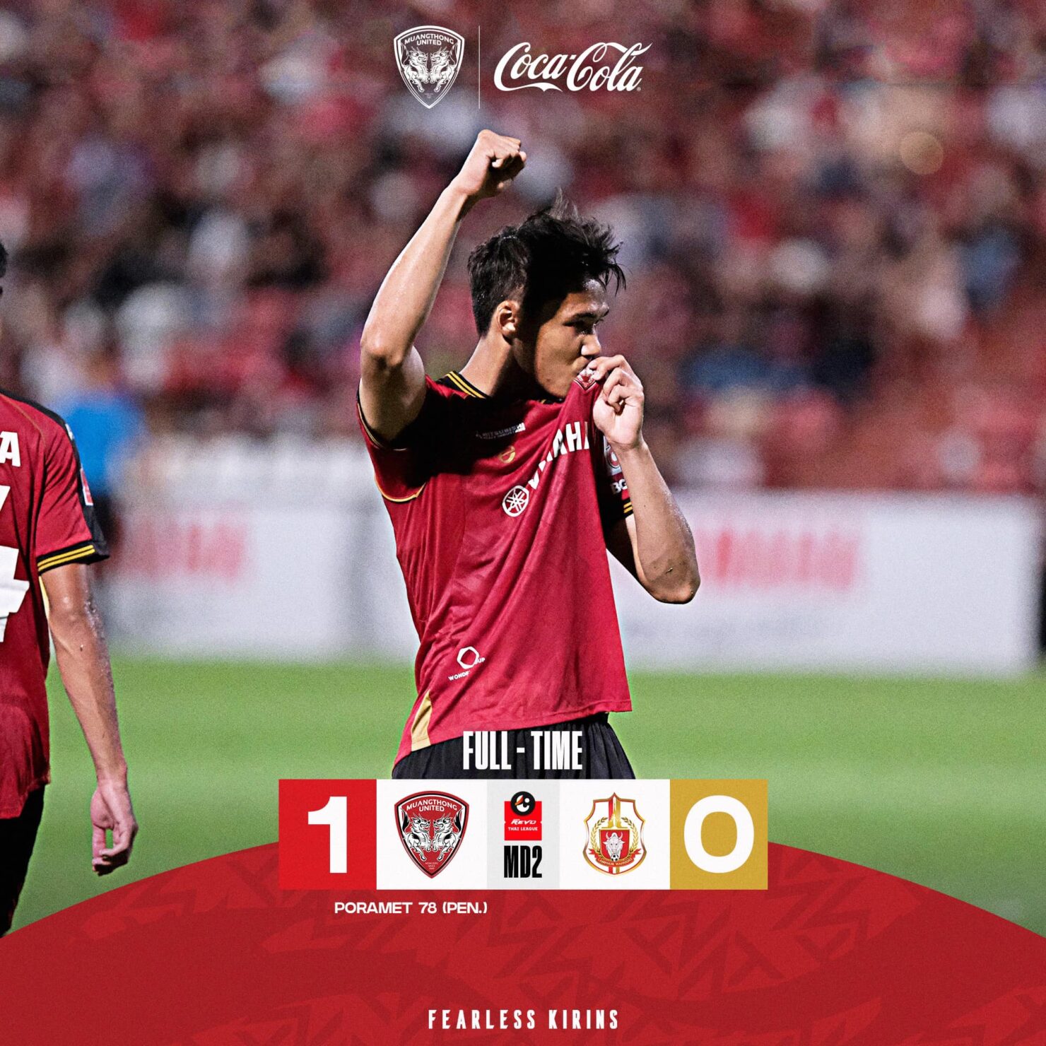 ผลฟุตบอล รีโว่ ไทยลีก เมืองทอง ลำพูน