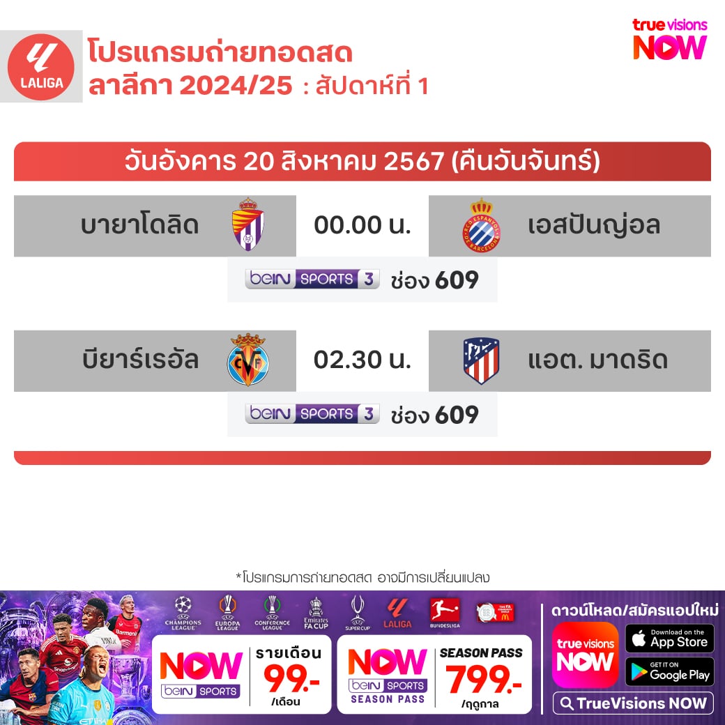 ลาลีกา 2024/25 บียาร์เรอัล แอต.มาดริด