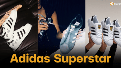 Adidas Superstar รองเท้าหัวเป็นยางหน้าตาคล้ายเปลือกหอย พร้อมแถบคาดด้วยหนังกลับ 3 แถบ ภาพคุ้นตาของผ้าใบสุดออริจินัล