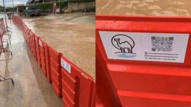 กำแพงกั้นน้ำ จังหวัดน่าน