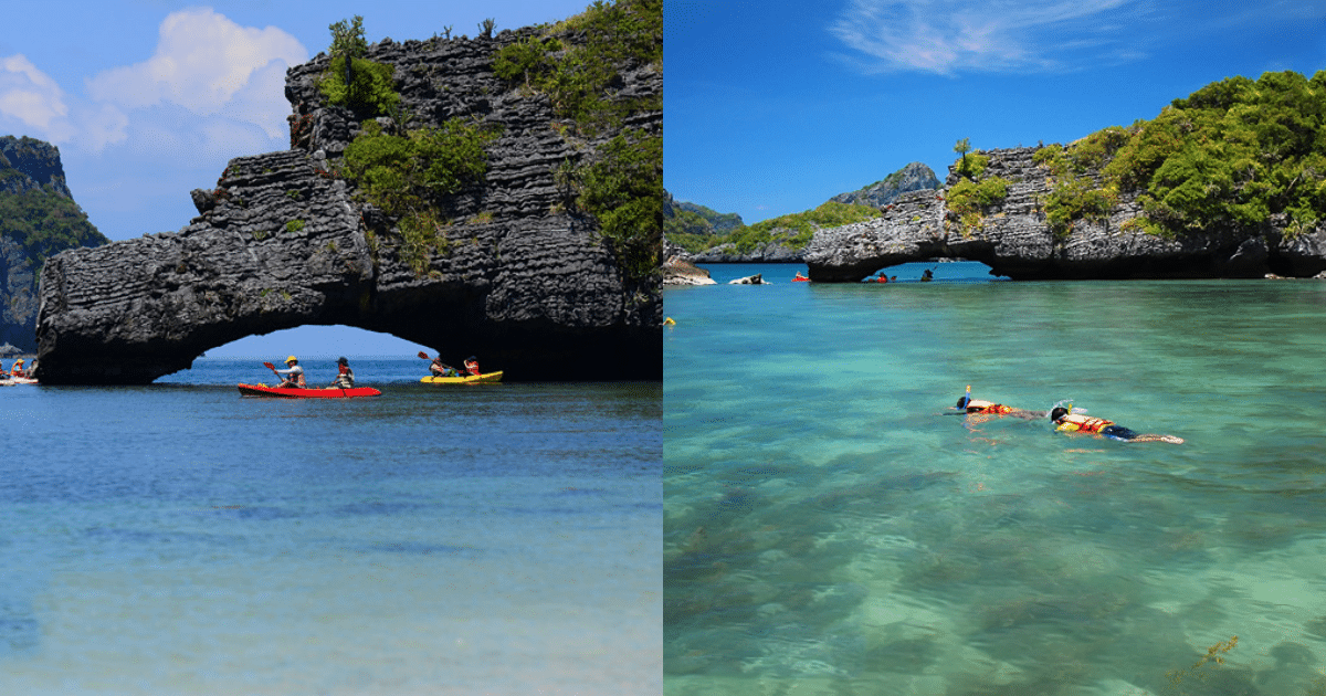 เกาะสามเส้า เป็นเกาะเล็ก ๆ ในอ่าวไทย เป็นส่วนหนึ่งของหมู่เกาะอ่างทอง โดยมีลักษณะเป็นเกาะสามเกาะเชื่อมติดกัน และมีสะพานหินธรรมชาติยื่นโค้งออกไปในทะเล