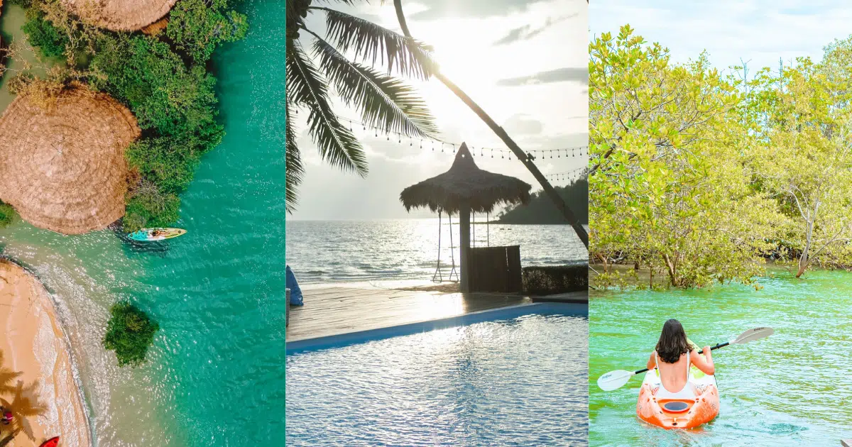 เกาะพยาม เกาะมีขนาดใหญ่รองจาก เกาะช้าง เป็นสถานที่ท่องเที่ยวยอดนิยมของจังหวัดระนองอีกแห่งหนึ่ง ฉายามัลดีฟส์เมืองไทยที่ได้รับเกิดจากมุมหนึ่งของเกาะ