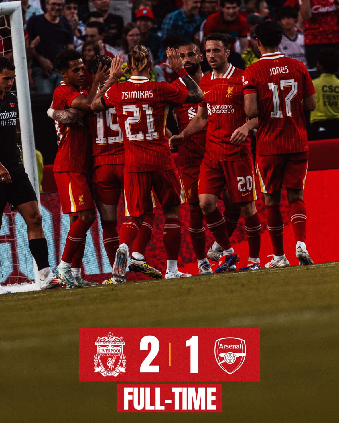 ผลฟุตบอลอุ่นเครื่อง ลิเวอร์พูล อาร์เซน่อล