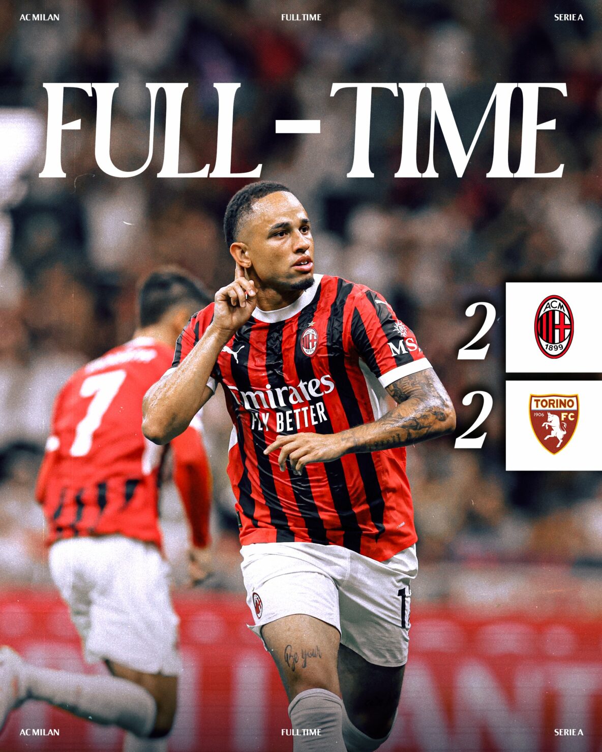 ผลบอลเมื่อคืนนี้ กัลโช่ มิลาน โตริโน่