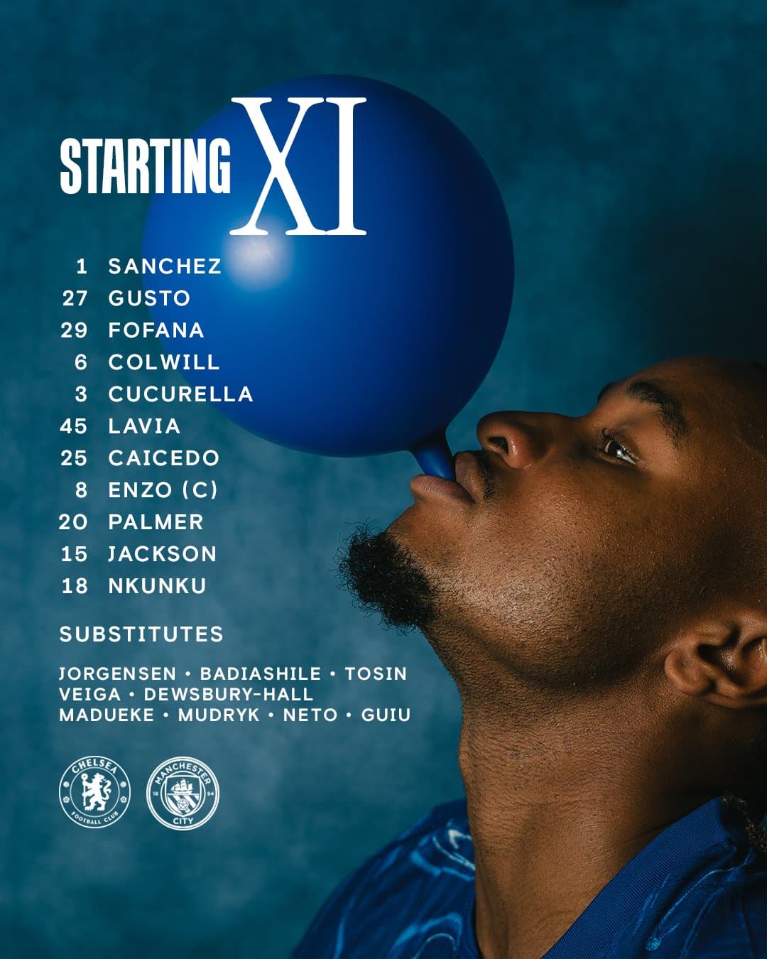 11 ตัวจริง เชลซี แมนซิตี้