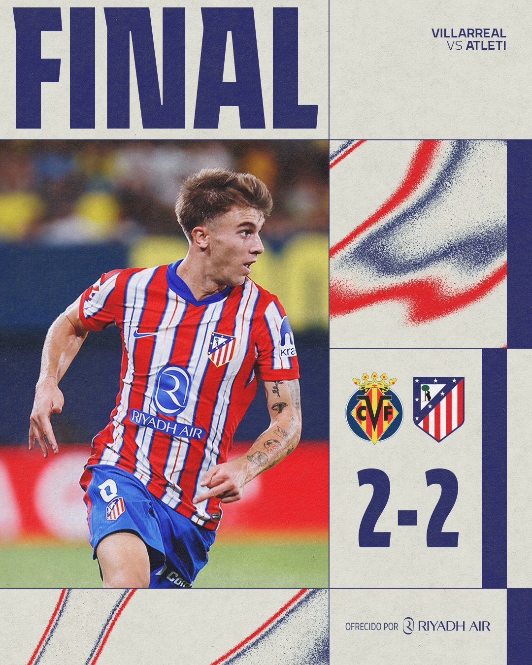 ผลบอลเมื่อคืนนี้ ลาลีกา บียาร์เรอัล แอต.มาดริด