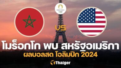 ผลบอลสด โมร็อกโก สหรัฐอเมริกา ฟุตบอลชาย โอลิมปิก 2024