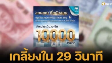นธบัตรออมทรัพย์ 1 หมื่นล้านบาท ผ่านเป๋าตัง ขายหมดเกลี้ยงใน 29 วินาที หลังเปิดให้ซื้อในช่วงเช้าเมื่อวันที่ 13 สิงหาคม 2567