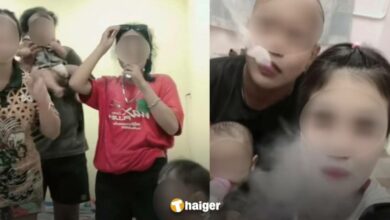 พ่อแม่วัยใส สูบบุหรี่-พ่นควันใส่หน้าลูกตัวน้อย ไม่แคร์สื่อ