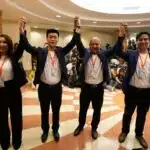ติ่ง ศรายุทธ ในงานแถลงข่าวเปิดตัวพรรคประชาชน
