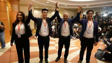 ติ่ง ศรายุทธ ในงานแถลงข่าวเปิดตัวพรรคประชาชน