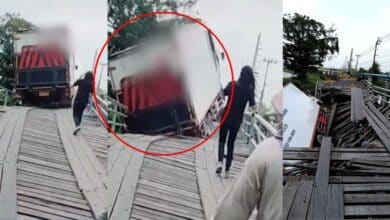 รถตกสะพานคลองกาหลง