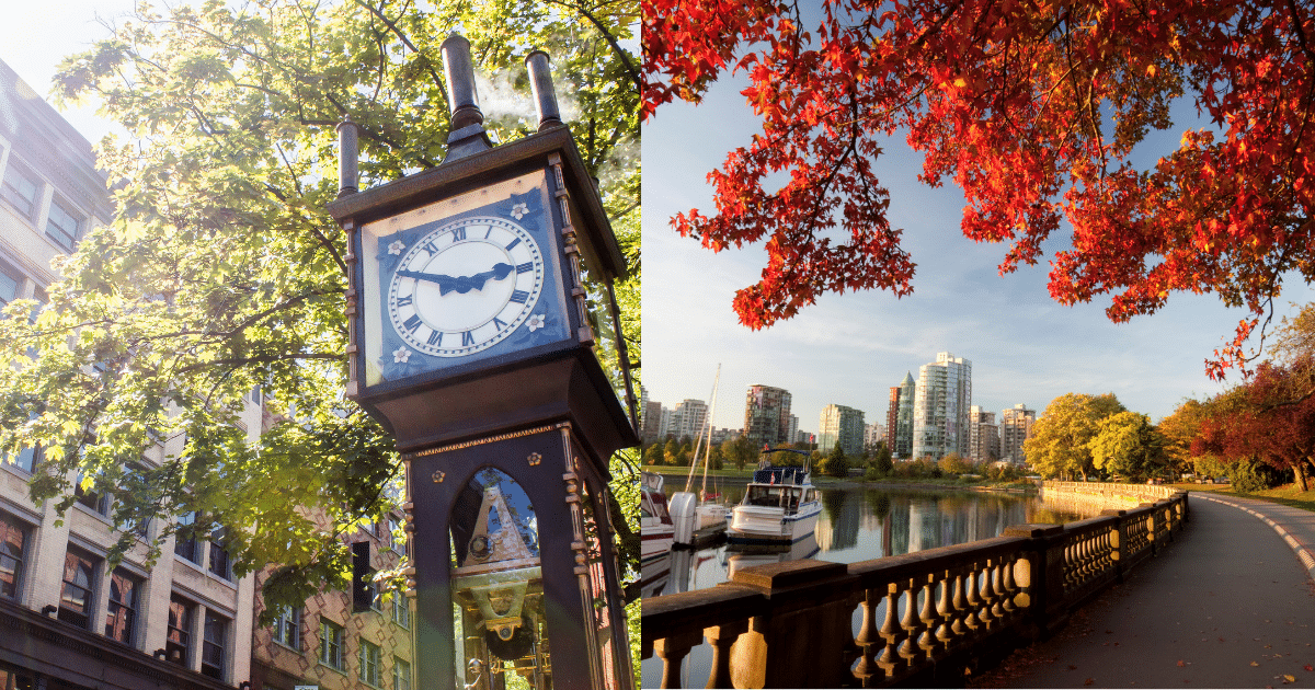 แวนคูเวอร์ เมืองที่เจริญมากที่สุดทางฝั่งตะวันตกของแคนาดา และ สแตนลีย์ ปาร์ค แลนด์มาร์คสวนสาธารณะขนาดใหญ่ที่มีทิวทัศน์งดงามน่าเดินเล่น