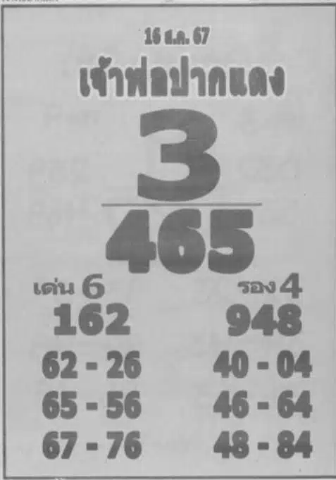 เลขเด็ด เจ้าพ่อปากแดง 16 ส.ค. 67