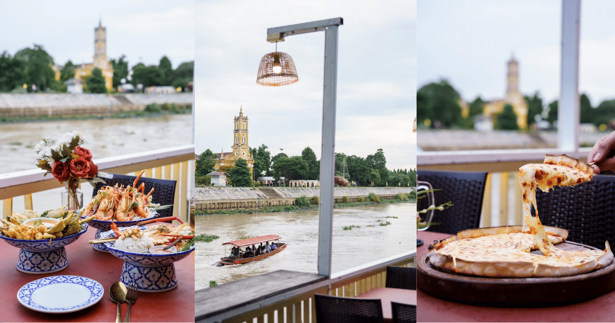 ริเวอร์บาร์ อยุธยา ร้านอาหารบรรยากาศดีสุดๆ ที่ตั้งอยู่ริมแม่น้ำเจ้าพระยา จะมากับครอบครัวหรือเพื่อนๆ ก็ตอบโจทย์ ที่นี่จะเป็นทั้งร้านอาหารและบาร์