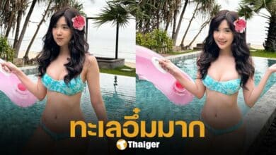 เบียร์ เดอะวอยซ์ นุ่งบิกินีตัวจิ๋ว อวดผิวเนียนขาวท้าลมทะเล
