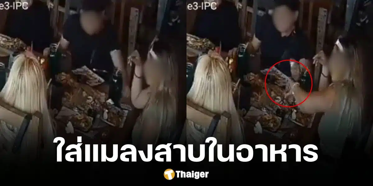 ตรอบครัวใส่แมลงสาปลงในอาหารเพราะต้องการเงินชดเชย