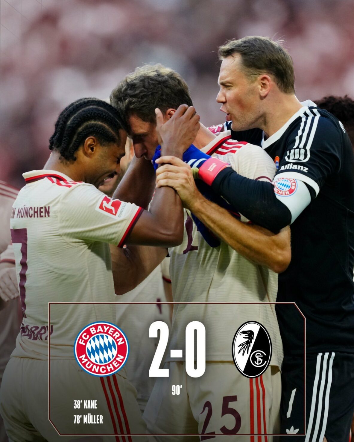 ผลบอลเมื่อคืนนี้ บุนเดสลีกา บาเยิร์น ไฟร์บวร์ก