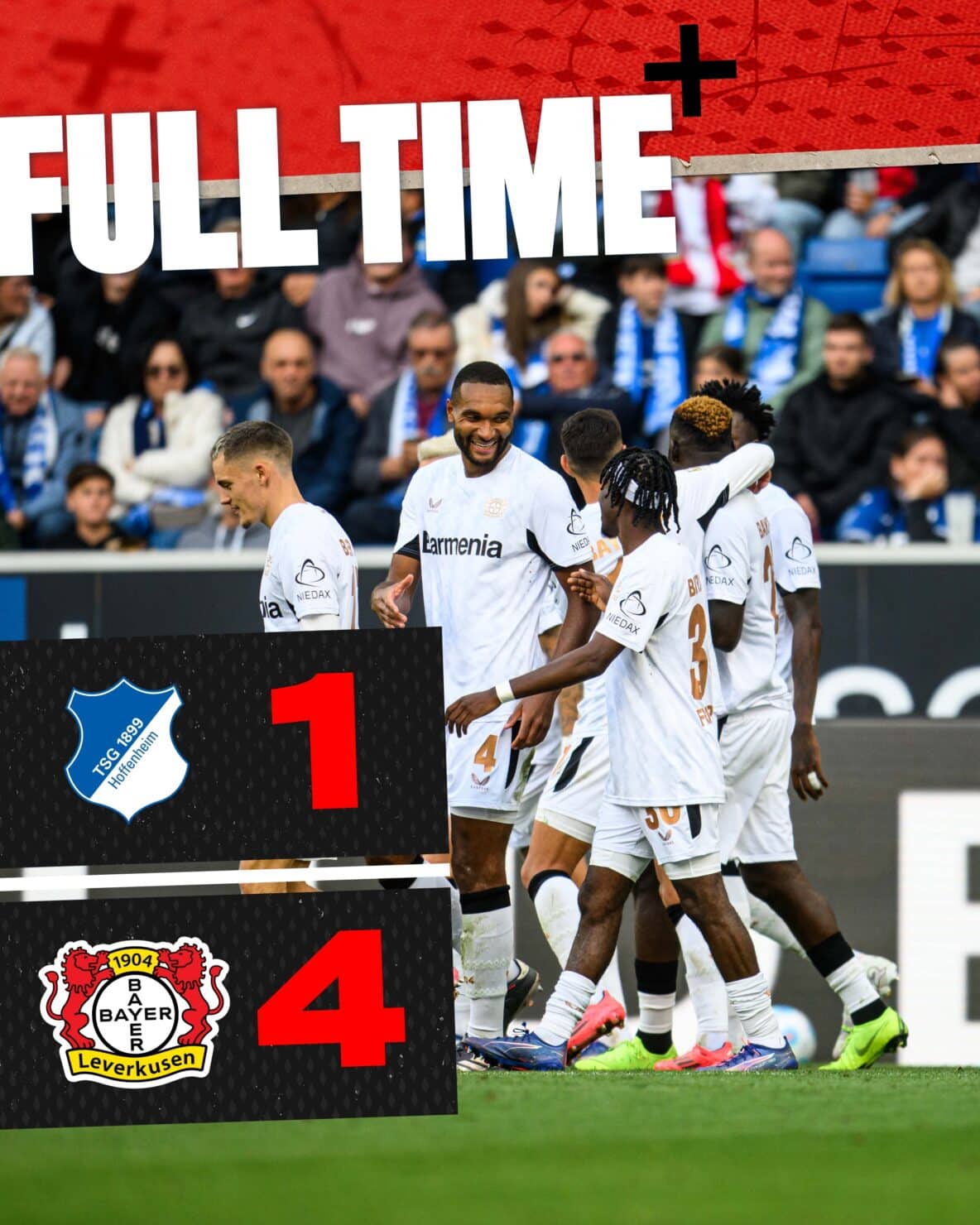 ผลบอลล่าสุด บุนเดสลีกา โฮฟเฟ่นไฮม์ เลเวอร์คูเซ่น