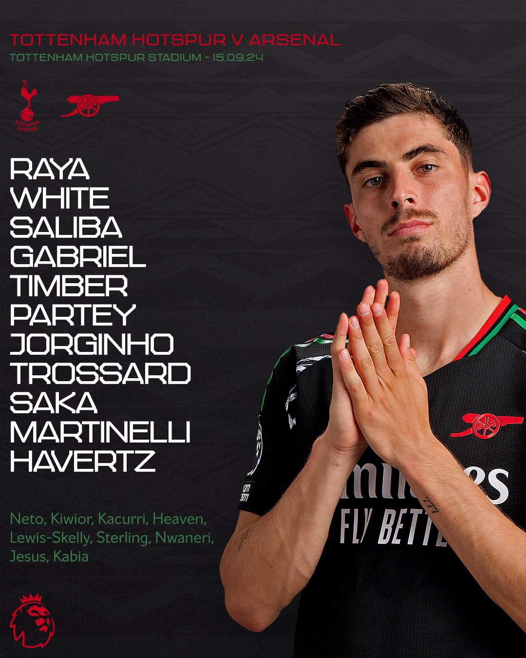 11 ตัวจริง สเปอร์ส อาร์เซน่อล