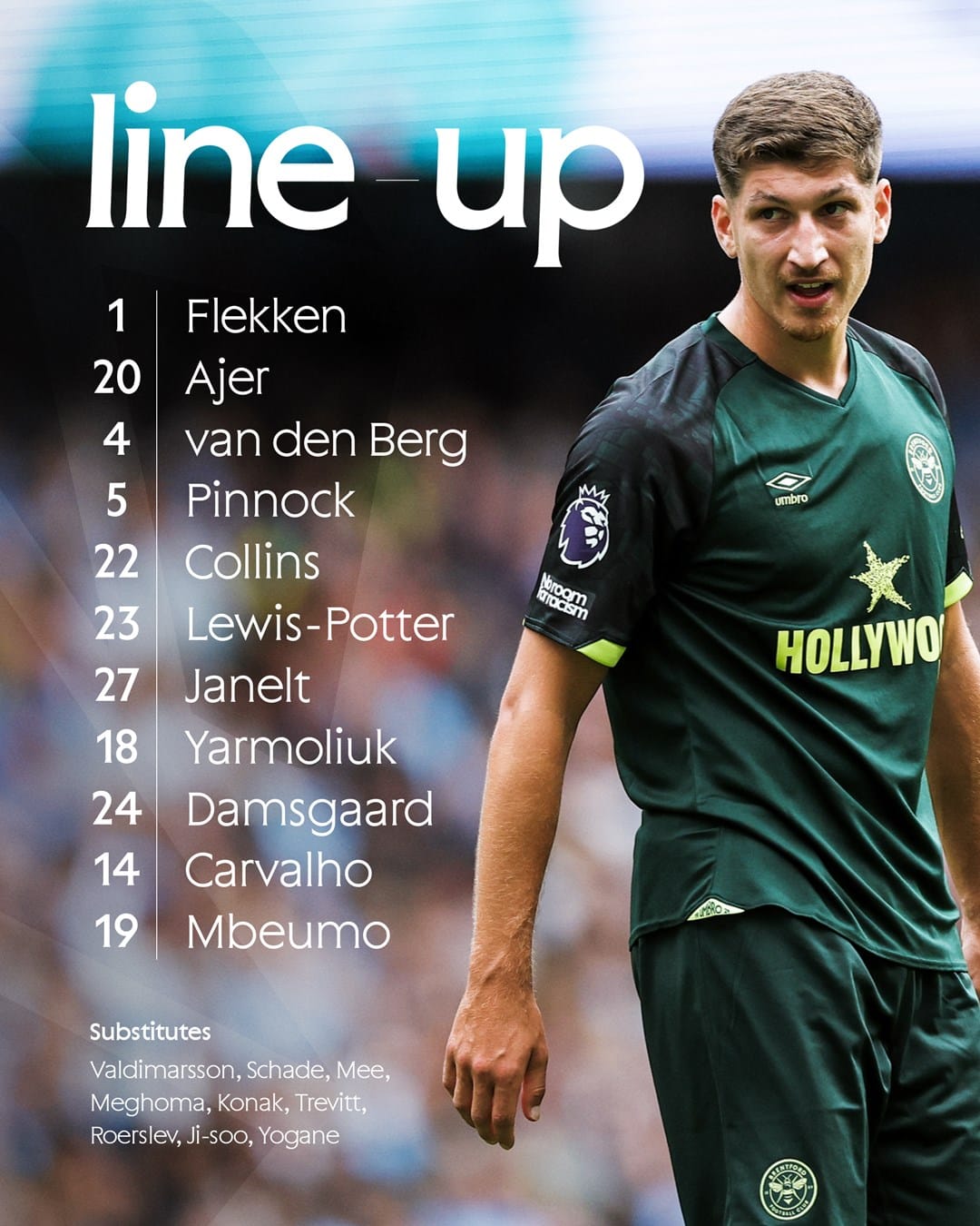 11 ตัวจริง สเปอร์ส เบรนท์ฟอร์ด