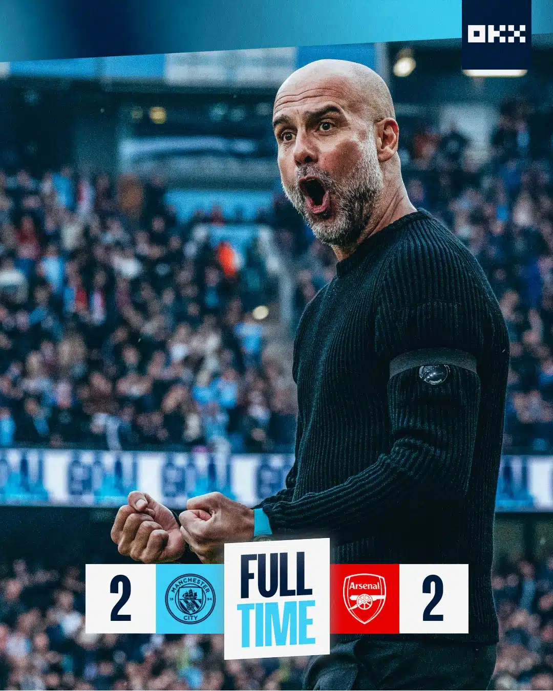 ผลบอลเมื่อคืนนี้ พรีเมียร์ลีก แมนซิตี้ อาร์เซนอล