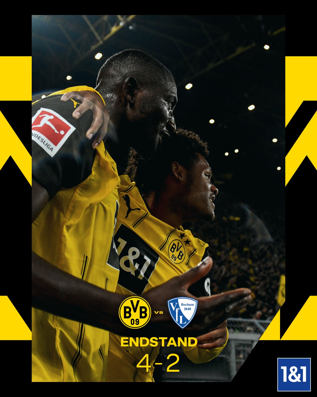 ผลบอลเมื่อคืนนี้ บุนเดสลีกา ดอร์ทมุนด์ โบคุ่ม