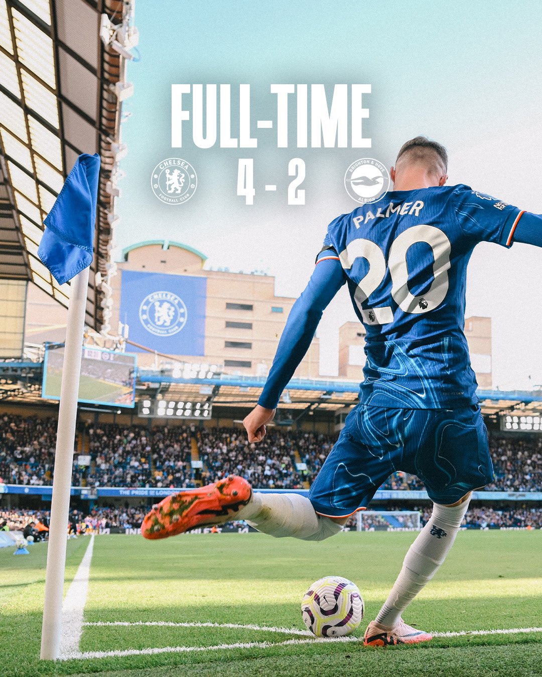 ผลบอลเมื่อคืนนี้ พรีเมียร์ลีก เชลซี ไบรท์ตัน