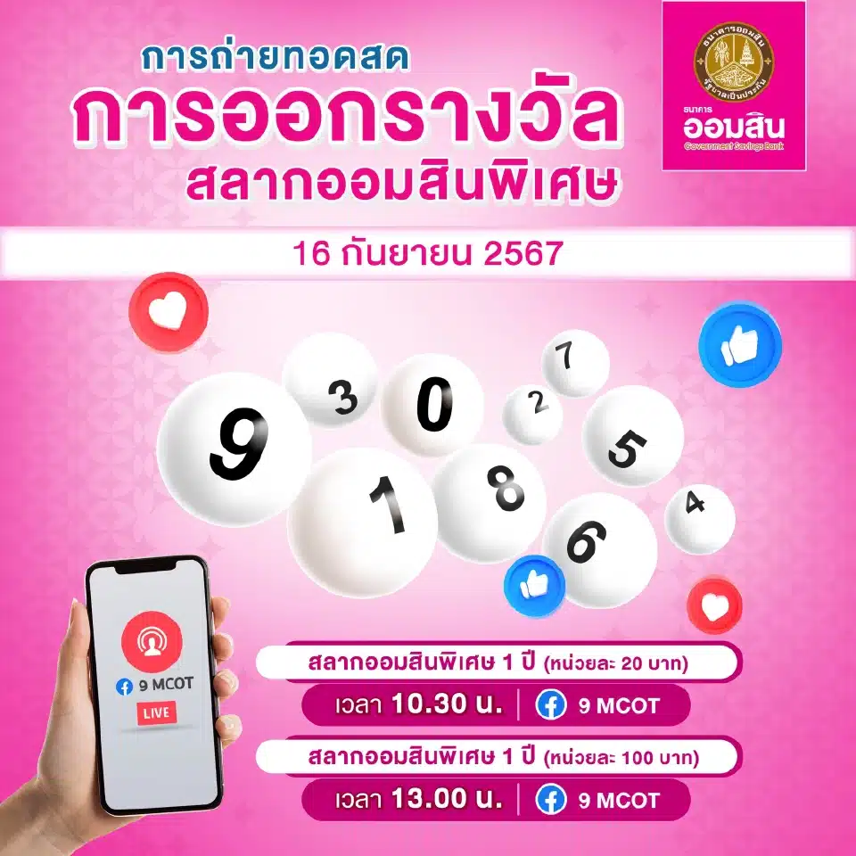 หวยพิเศษ ออมสิน 1 ปี