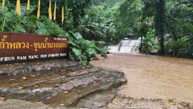 ถ้ำหลวง นำในถ้ำทะลัก