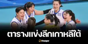 ตารางคะแนน วอลเลย์บอลลีกเกาหลี โคโว วี-ลีก 2024-25