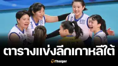 ตารางคะแนน วอลเลย์บอลลีกเกาหลี โคโว วี-ลีก 2024-25