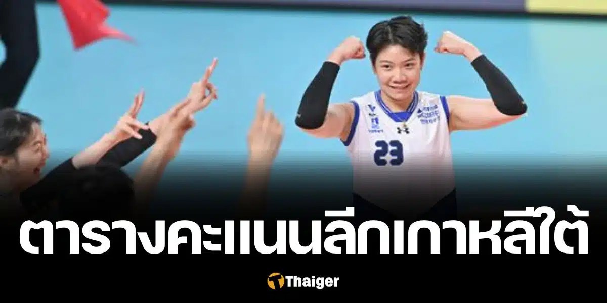 โหลดแอพรับเครดิตฟรี ตารางคะแนน วอลเลย์บอลหญิงลีกเกาหลีใต้ 2024-25