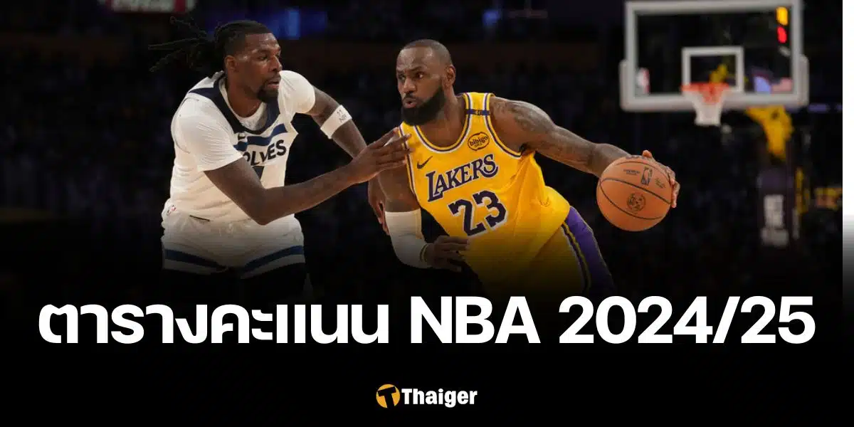 ตารางคะแนน บาสเกตบอล NBA 2024/25