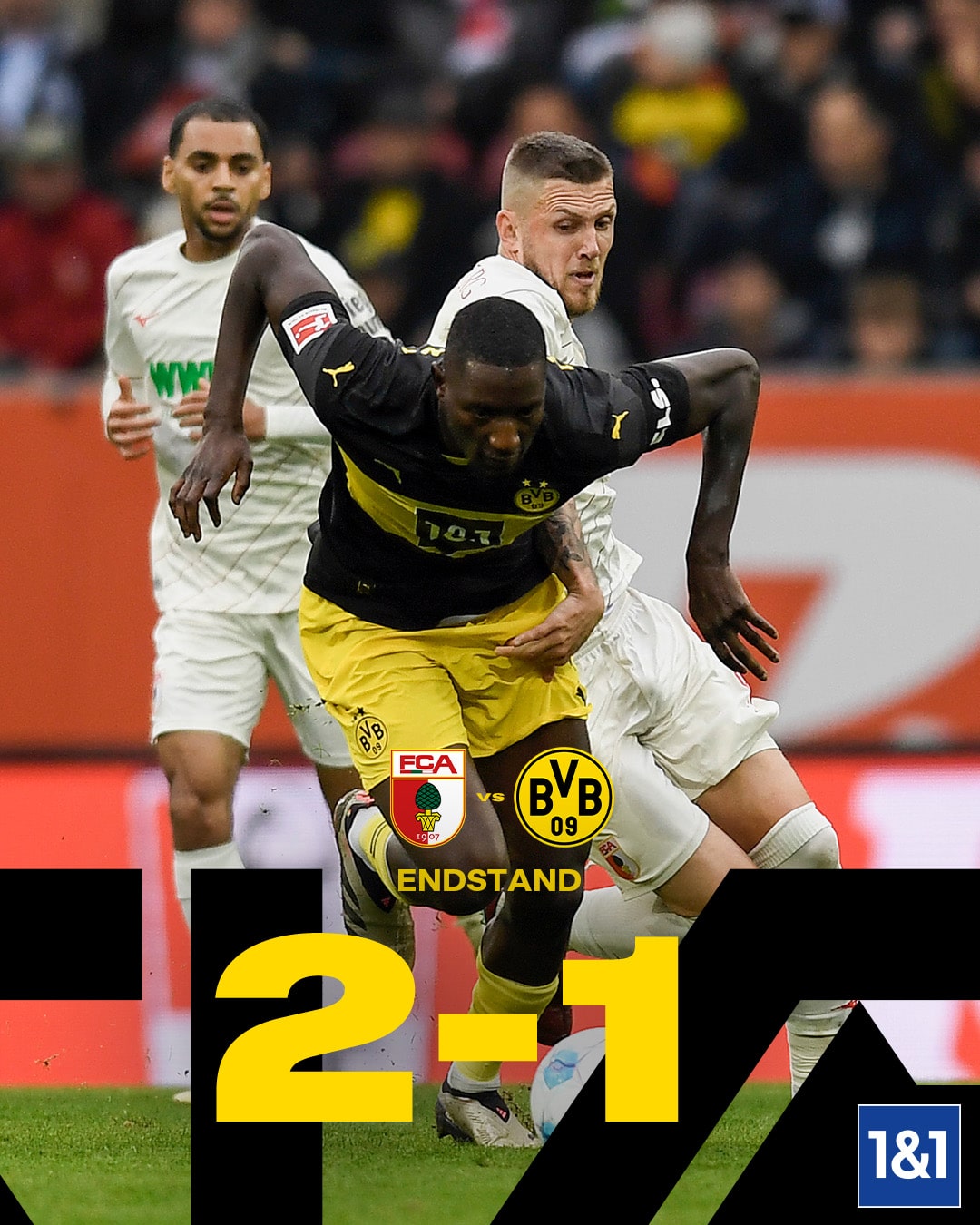 ผลบอลเมื่อคืนนี้ บุนเดสลีกา เอาก์สบวร์ก ดอร์ทมุนด์