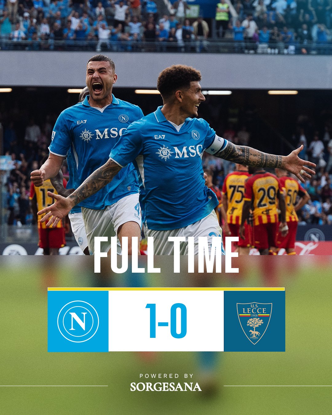 ผลบอลเมื่อคืนนี้ กัลโช่ นาโปลี เลชเช่