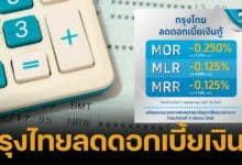 Krungthai Bank reduces loan interest rates Helping vulnerable groups, effective 1 Nov.