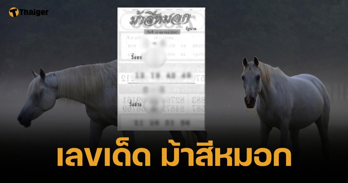 เลขเด็ด ม้าสีหมอก 16 ต.ค. 67 สูตรเลขท้ายสองตัวสะท้านฟ้าเมฆาอัคคี | Thaiger ข่าวไทย