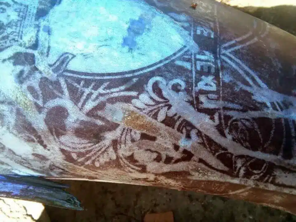 ปลากระโทงทะเลฟอลิปปินส์ ตัวใหญ่ มีรอยคล้ายรอยสัก