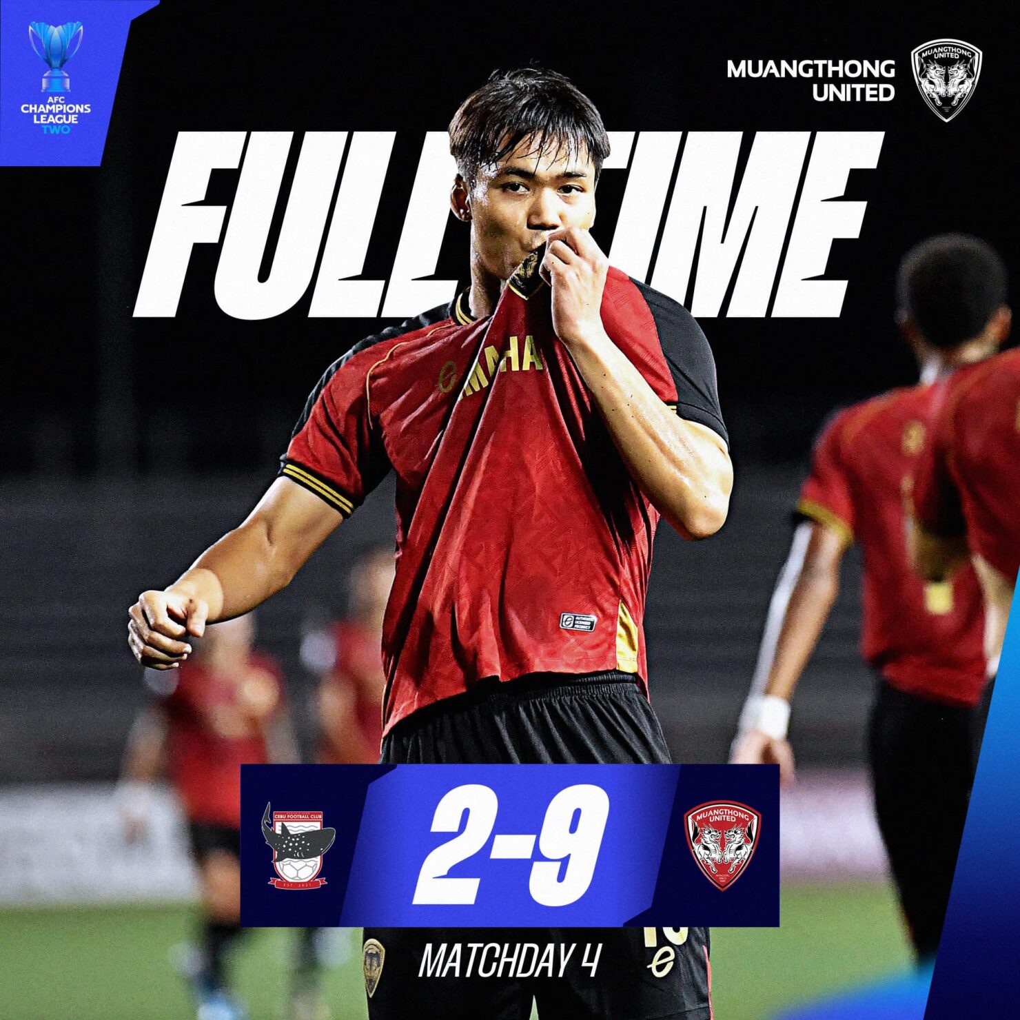 ผลฟุตบอล เอเอฟซี แชมเปียนส์ ลีก 2 เซบู เมืองทอง