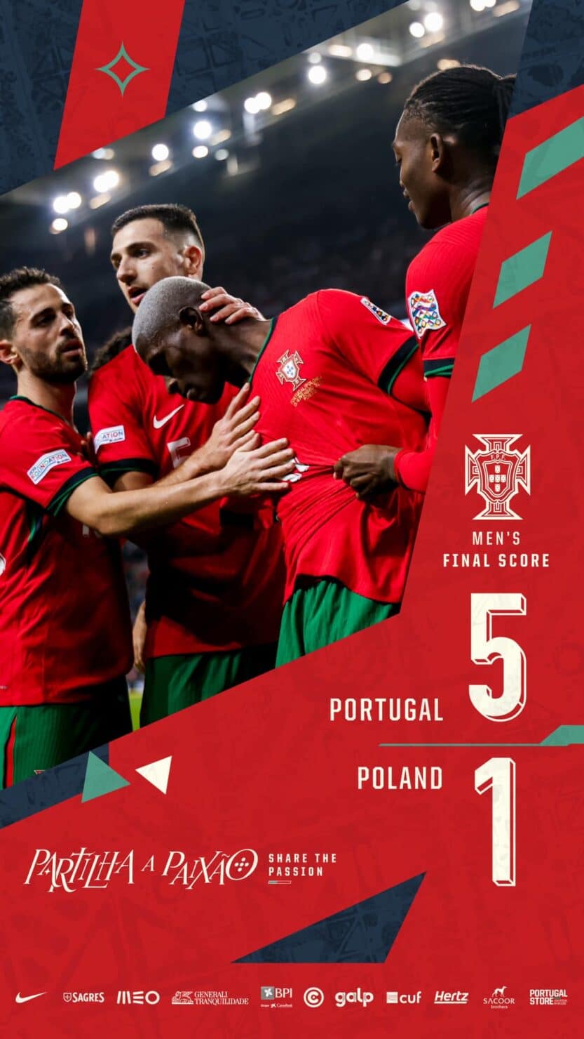 ผลบอล เนชั่นส์ ลีก โปรตุเกส โปแลนด์