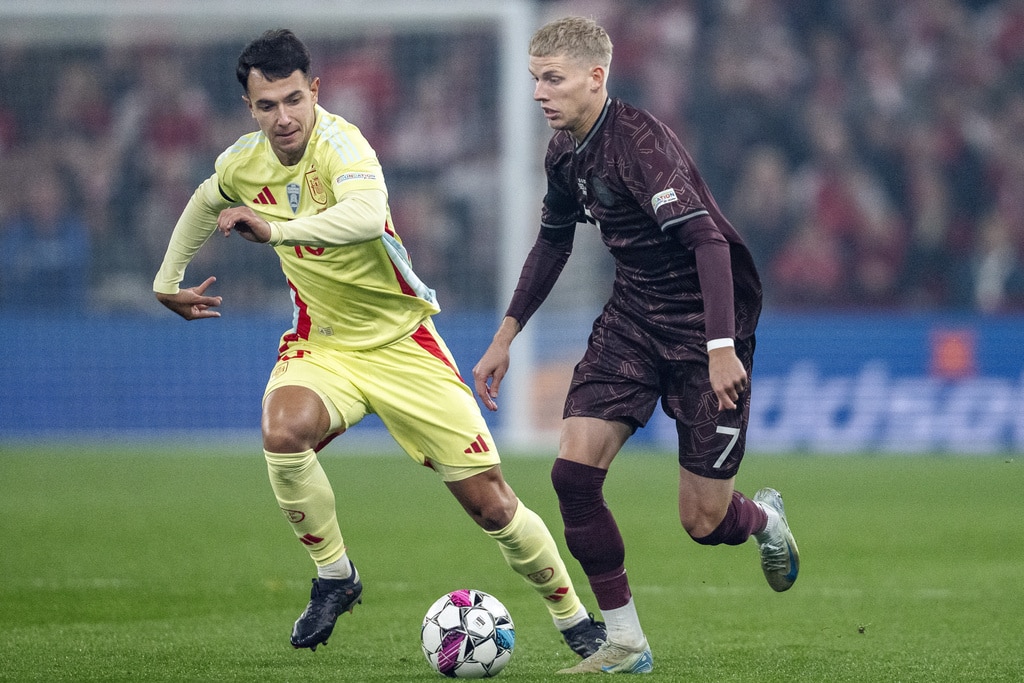 ผลบอล เนชั่นส์ ลีก เดนมาร์ก สเปน